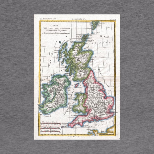 Vintage Map of The British Isles (1780) by Bravuramedia